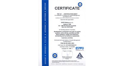 Získali jsme certifikát ČSN ISO 9001