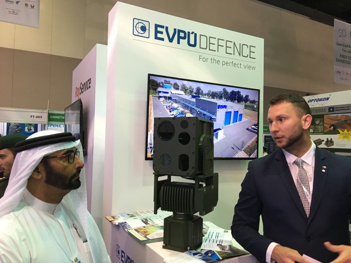 Mr. Mohammed Ahmed Albawardi Al Flasi - Minister of State for Defense - at our booth